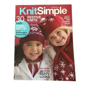 Knit Simple Magazine Holiday 2018 Issue Embroidery Step by Step Knitting Pattern
